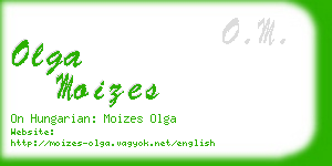 olga moizes business card